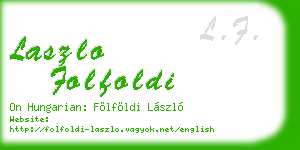 laszlo folfoldi business card